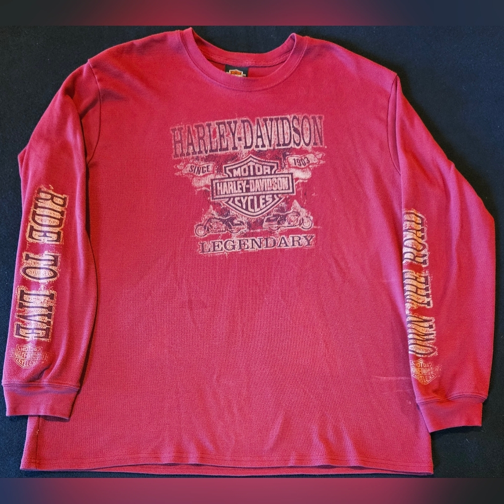 Harley-Davidson Legendary Red Long Sleeve Tee 2XL